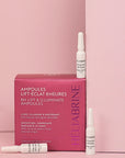 Coffret des Ampoules Lift-Éclat 8 Heures Héliabrine avec trois ampoules de 1 ml
