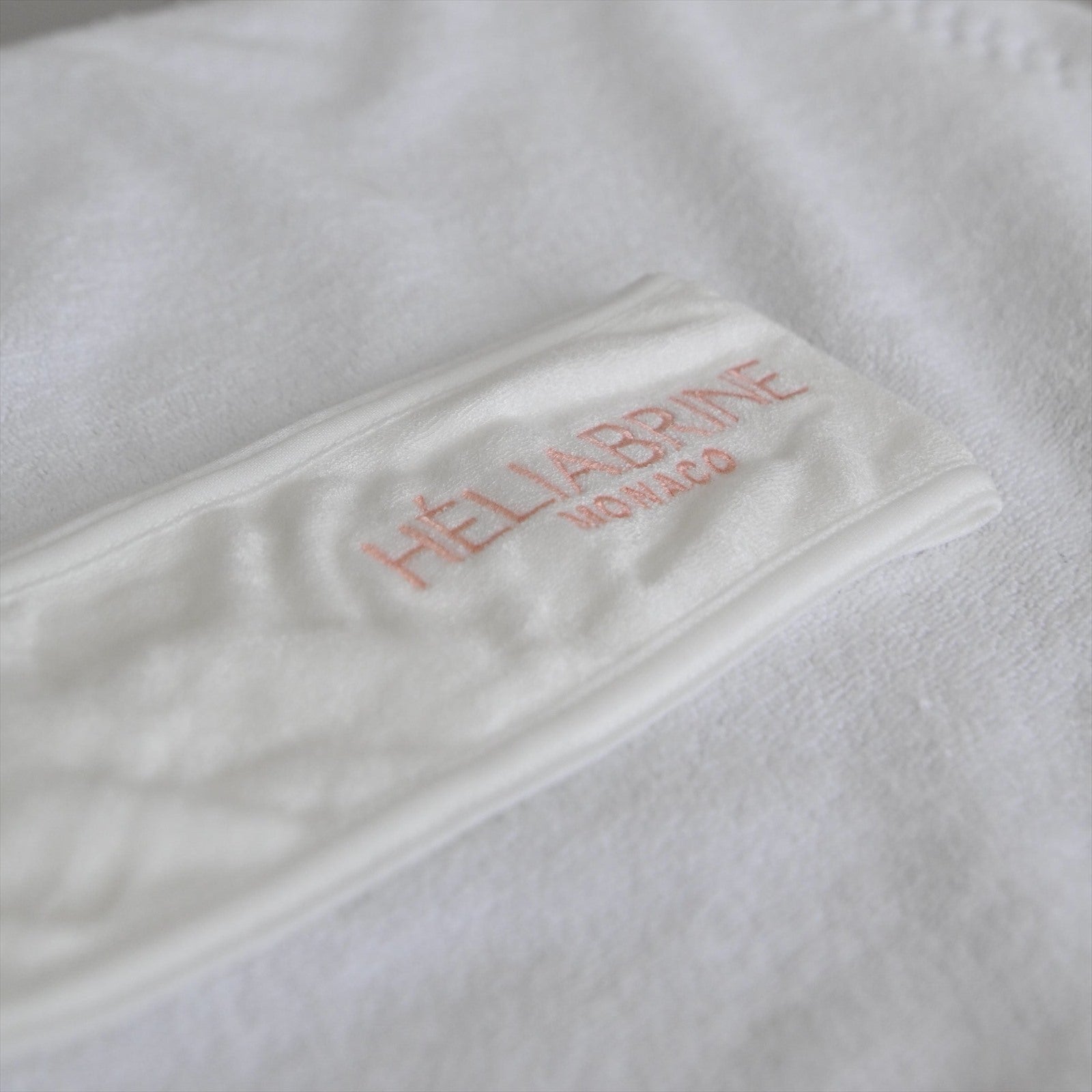 Bandeau Héliabrine Monaco en éponge blanche, logo brodé