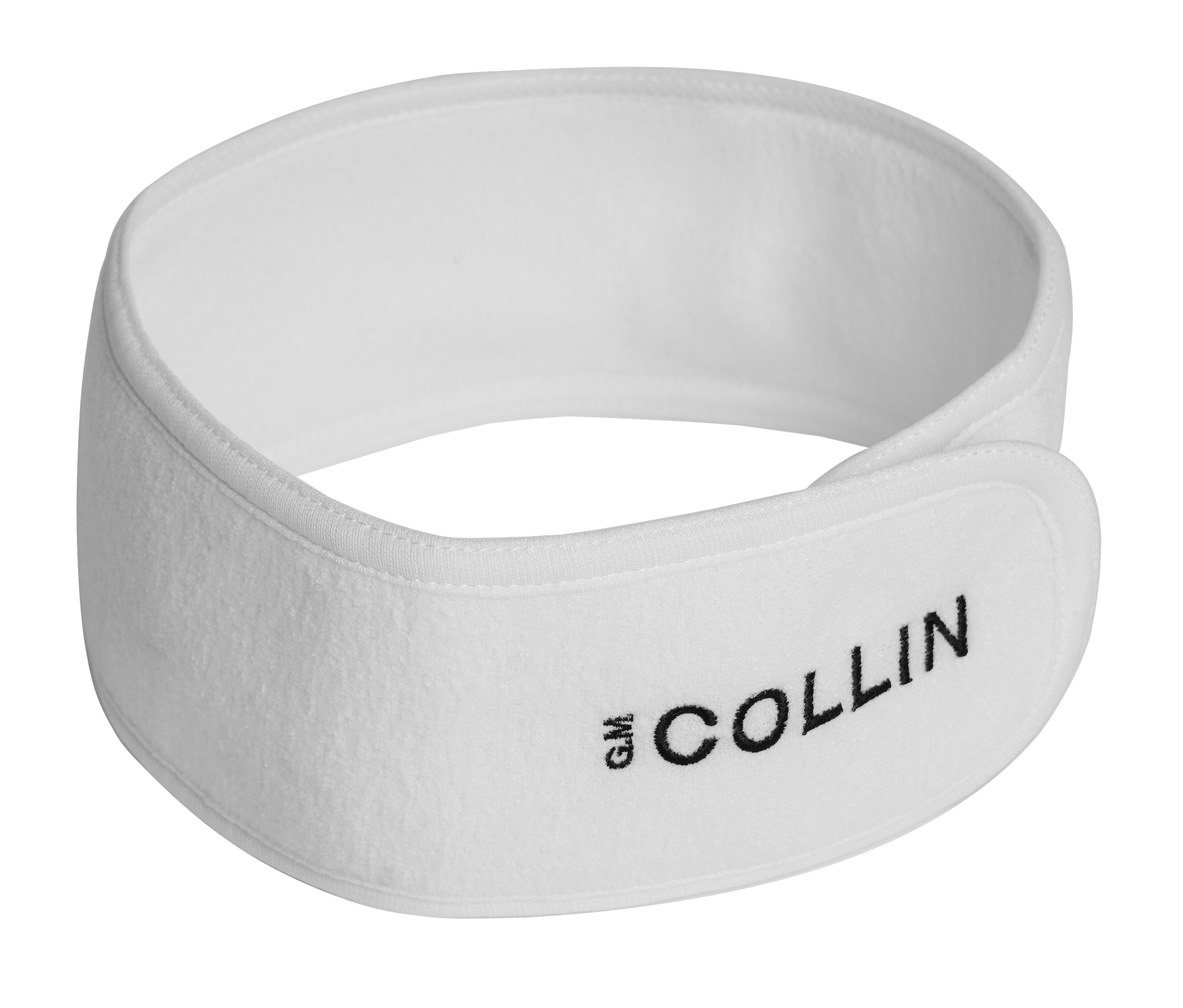 Bandeau spa G.M. Collin, porté pendant un soin du visage, à Blainville