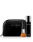 Trousse de Voyage Marc Inbane : spray 50 ml, pinceau kabuki et pochette noire vernie
