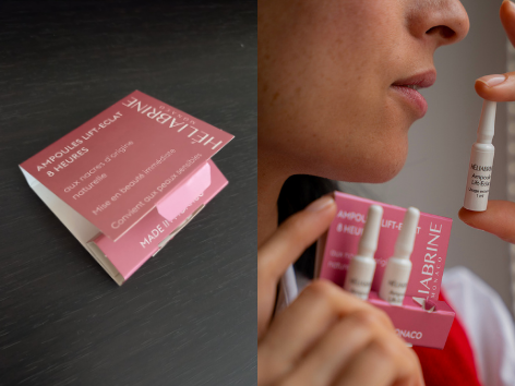 Coffret d'ampoules Lifting 8H Héliabrine, 12 ampoules effet tenseur immédiat