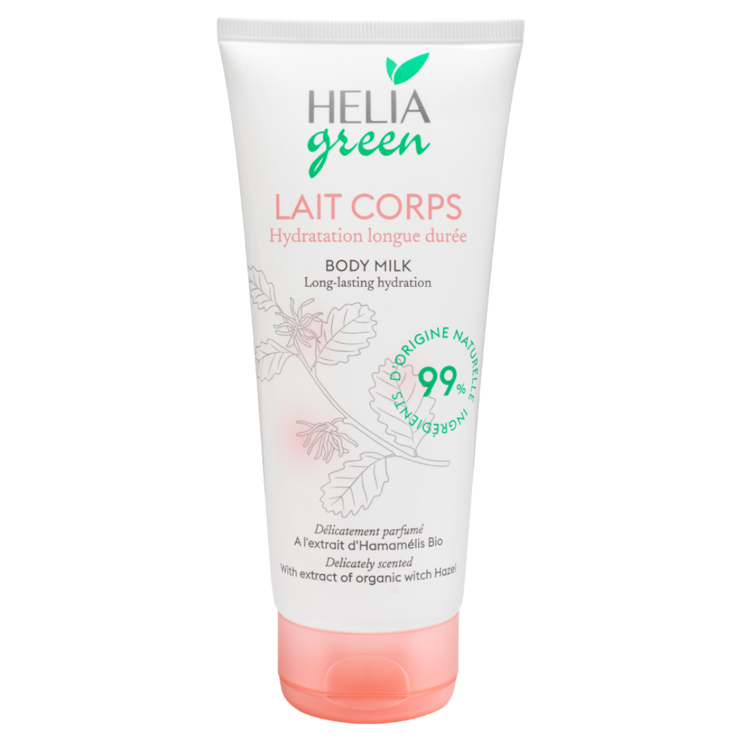 Lait Corps à l'extrait d'hamamélis bio Héliagreen, gamme bio Héliabrine, à Blainville